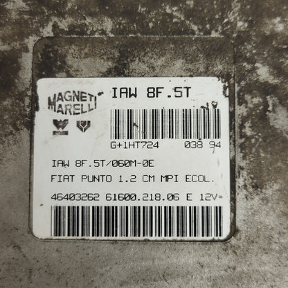 FIAT PUNTO 1.2 MPI ECU / IAW 8F.5T / 46403262 / 61600.218.06 / MAGNETI MARELLI - D27-19 - 2