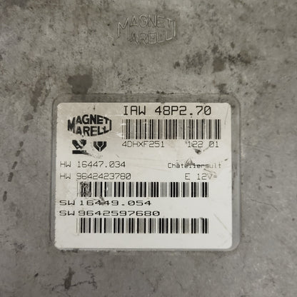 PEUGEOT 206 ECU / IAW 48P2.70 / 9642597680 / 9642423780 / MAGNETI MARELLI - D28-01 - 2