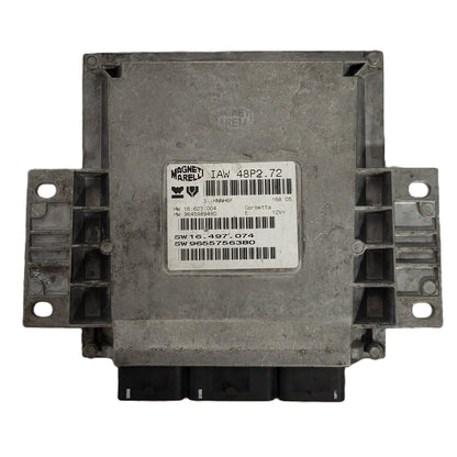 PEUGEOT CITROEN ECU / IAW 48P2.72 / SW 9655756380 / HW 9645989480 - D28-02 - 1