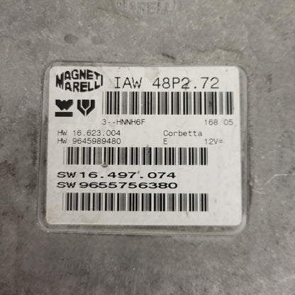 PEUGEOT CITROEN ECU / IAW 48P2.72 / SW 9655756380 / HW 9645989480 - D28-02 - 2