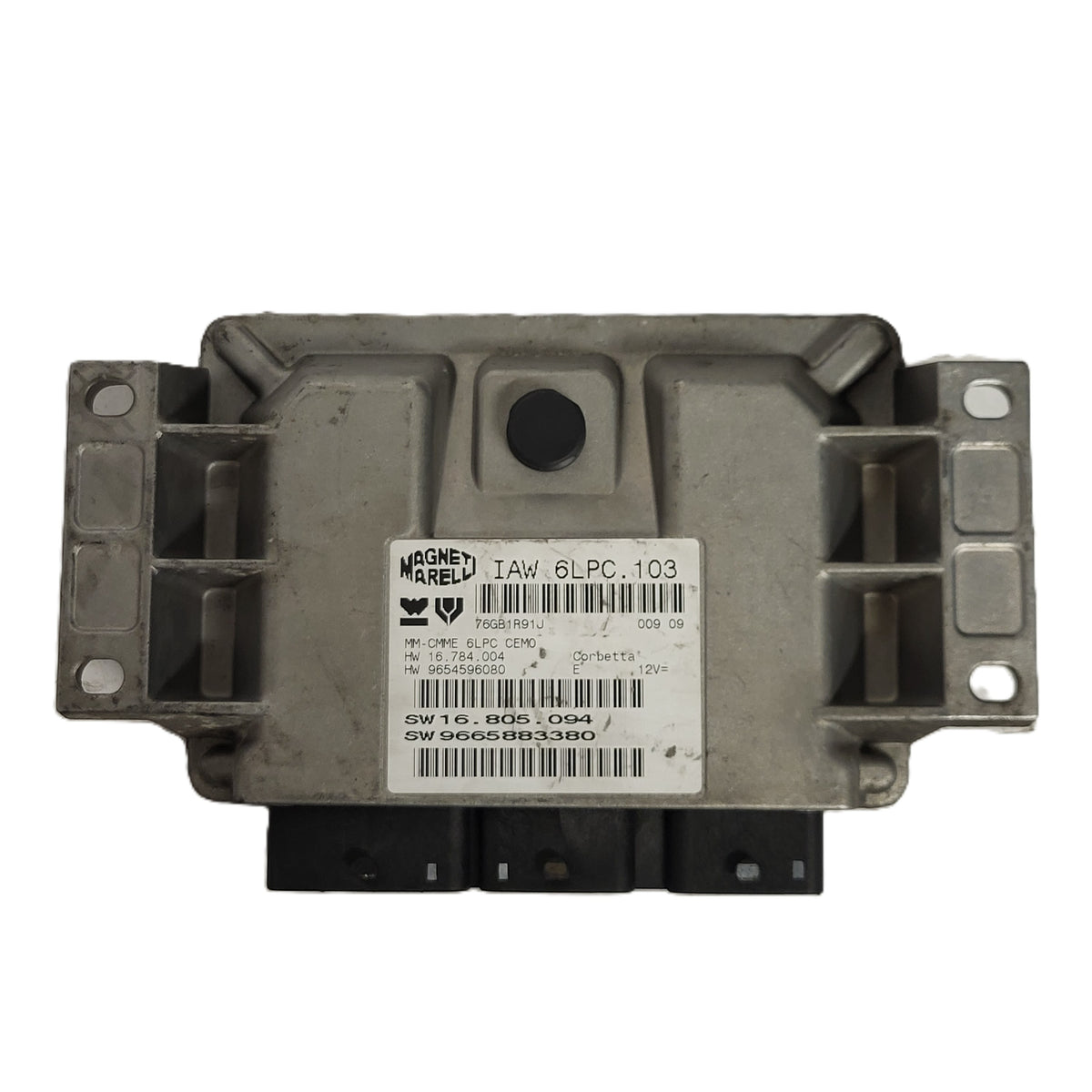 PEUGEOT CITROEN ECU / IAW 6LPC.103 / HW 9654596080 / SW 9665883380 / MM-CMME - D28-14 - 1