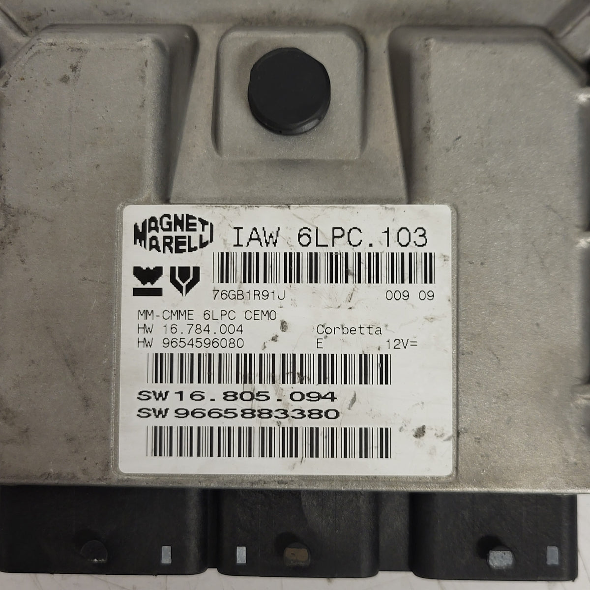 PEUGEOT CITROEN ECU / IAW 6LPC.103 / HW 9654596080 / SW 9665883380 / MM-CMME - D28-14 - 2