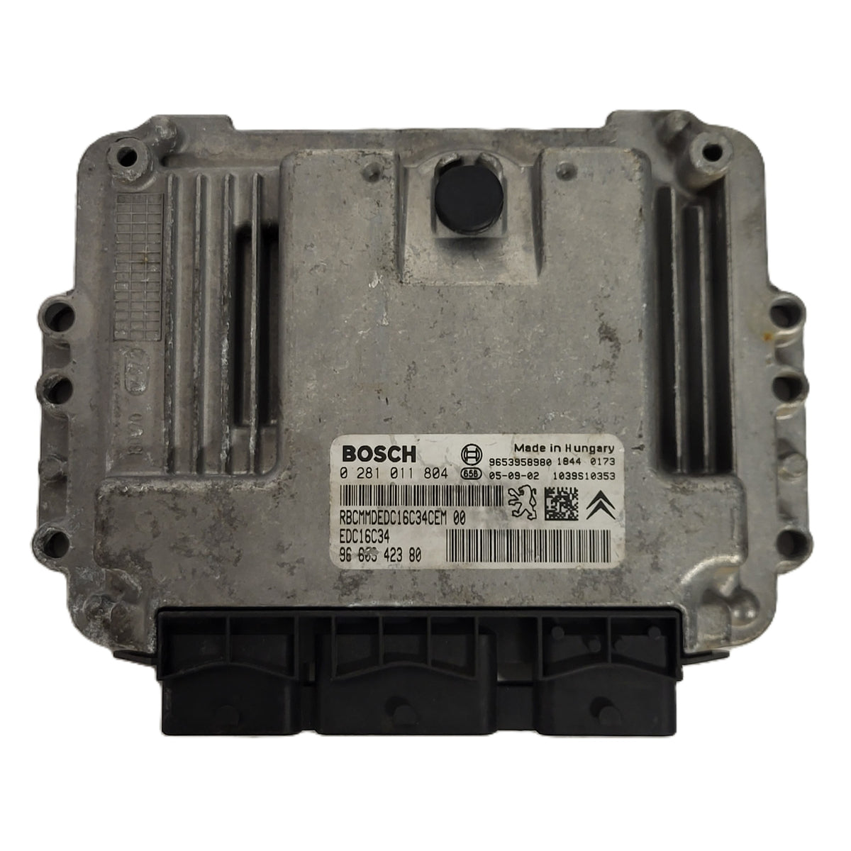 CITROEN C3 ECU / 0281011804 / EDC16C34 / 9660942380   / 9653958980 / BOSCH - D28-16 - 1