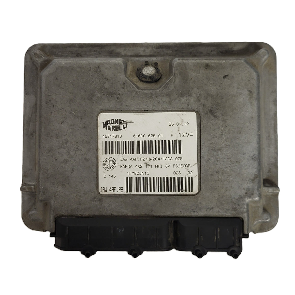 FIAT PANDA 1.1 ECU / 46817813 / IAW 4AF.P2 / 61600.625.01 / HW204 / MAGNETI - D28-22 - 1