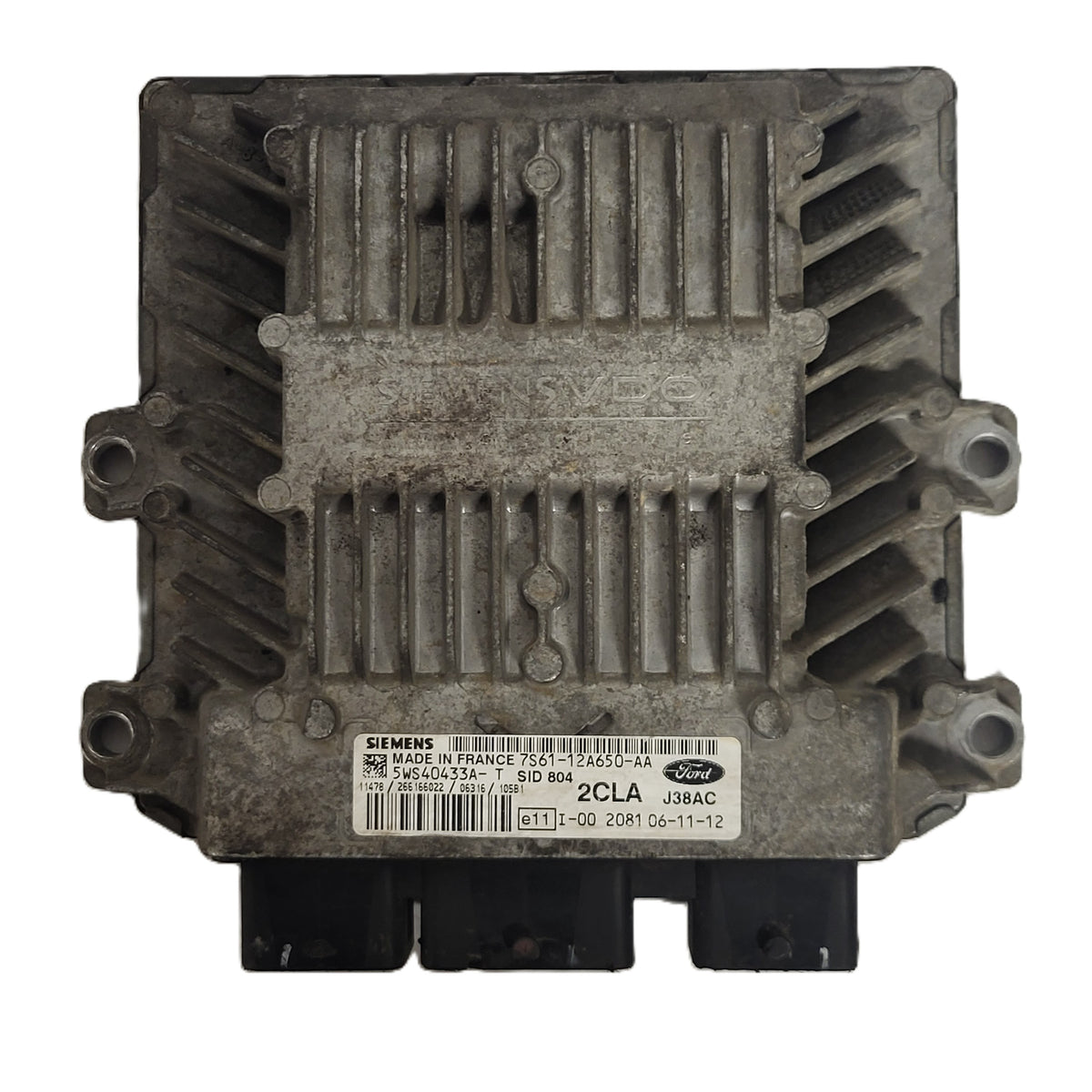 FORD FIESTA ECU / 7S61-12A650-AA / 5WS40433A-T / SID804 / 2CLA / SIEMENS - D29-02 - 1