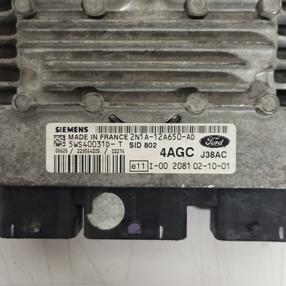 FORD FUSION ECU / 2N1A-12A650-AD / 5WS40031D-T / SID802 / J38AC / 4AGC - D29-03 - 2