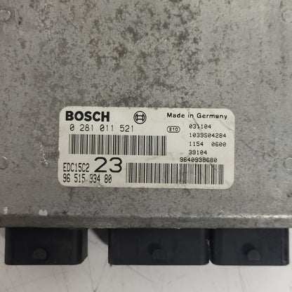 Citroen Xsara ECU / 0281011521 / 9651593480 / 9640938680 / BOSCH - D29-05 - 2
