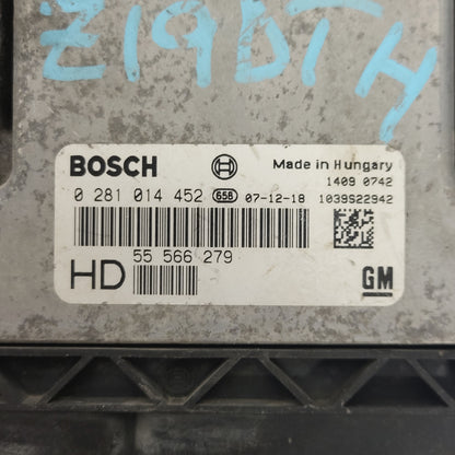 OPEL ZAFIRA B ASTRA H ECU / 0281014452 / 55566279 / 1039S22942 / BOSCH - D29-09 - 2