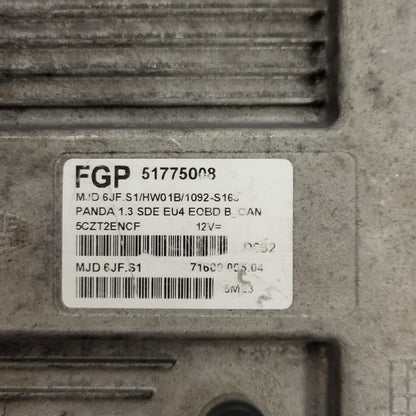 FIAT PANDA ECU / 51775008 / MJD 6JF.S1 / HW01B / 71600.005.04 / MAGNETI MARELLI - D29-14 - 2