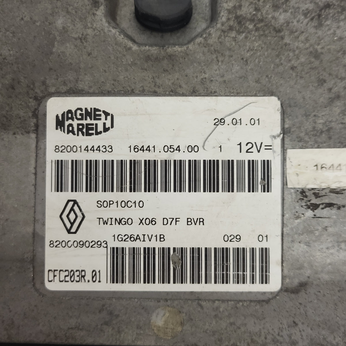 RENAULT TWINGO D7F ECU / 8200144433 / 8200090293 / CFC203R.01 / 16441.054.00 - D29-16 - 2