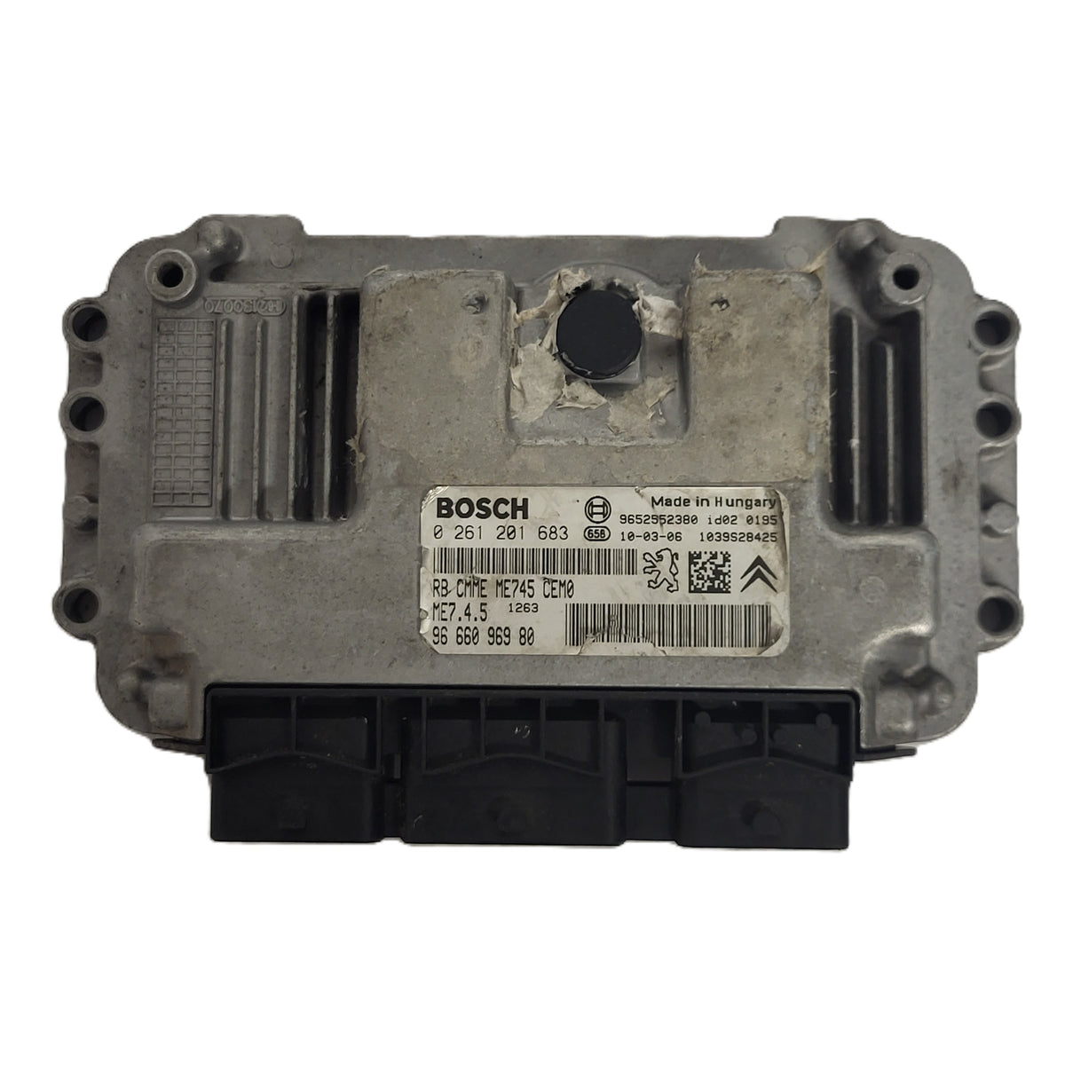 CITROEN BERLINGO PEUGEOT PARTNER ECU / ME7.4.5 / 0261201683 / 9666096980 / BOSCH - D29-17 - 1
