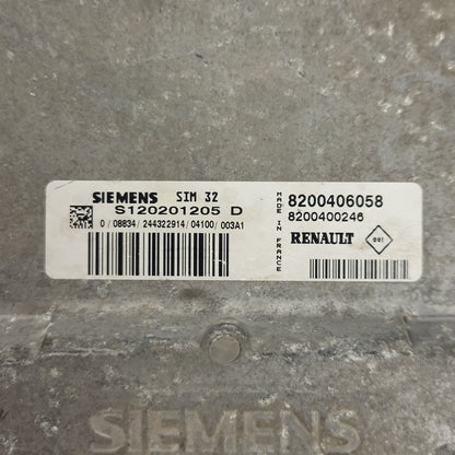 RENAULT ECU / S120201205D / S120201205 D / 8200406058 / 8200400246 SIM32 SIM 32 - D29-18 - 2
