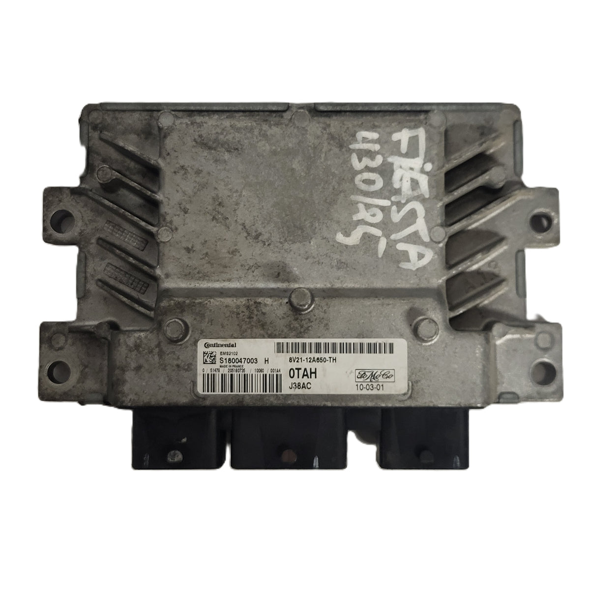 FORD FIESTA ECU / 8V21-12A650-TH / S180047003 H / S180047003H / EMS2102 0TAH - D29-20 - 1