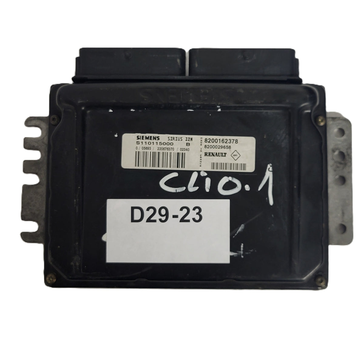 RENAULT CLIO ECU / S110115000 B / S110115000B / 32N / 8200162378 / 8200029658 - D29-23 - 1