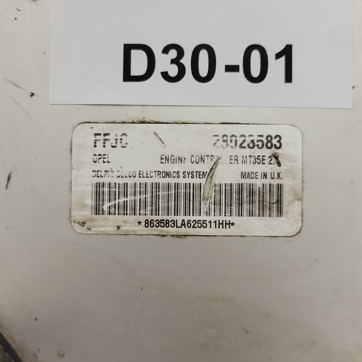 OPEL ASTRA ZAFIRA Z16XEP ECU / 28023583 / FFJC / MT35E 2.4 / DELPHI - D30-01 - 4