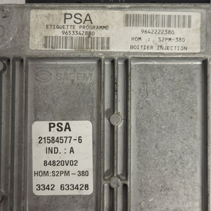 CITROEN C3 1.4 ECU / 21584577-6 / 9653342880 / 9642222380 / S2PM-380 / SAGEM - D30-12 - 2