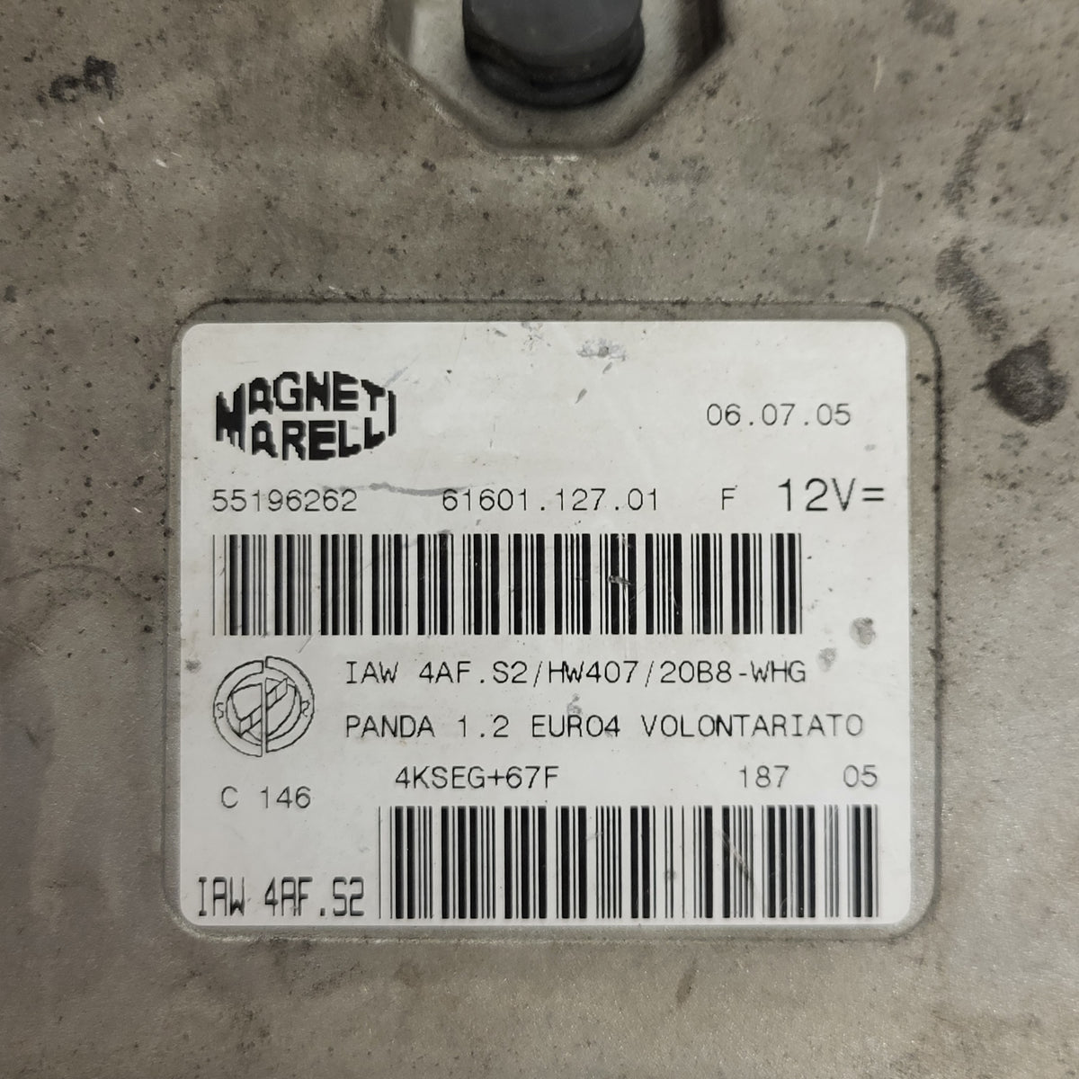 FIAT PANDA 169 1.2 ECU / IAW 4AF.S2 / 55196262 / 61601.127.01 / D032 / HW407 - D30-14 - 2