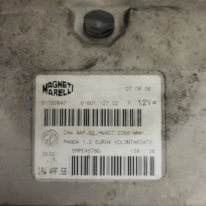 FIAT PANDA 169 1.2 ECU / IAW 4AF.S2 / 51782647 / 61601.127.02 / D032 / HW407 - D30-15 - 2