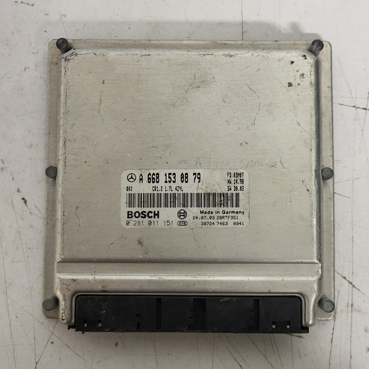Mercedes a Class W168 ECU / A6681530879 / 0281011151 / CR1.2 / BOSCH - D30-17 - 1