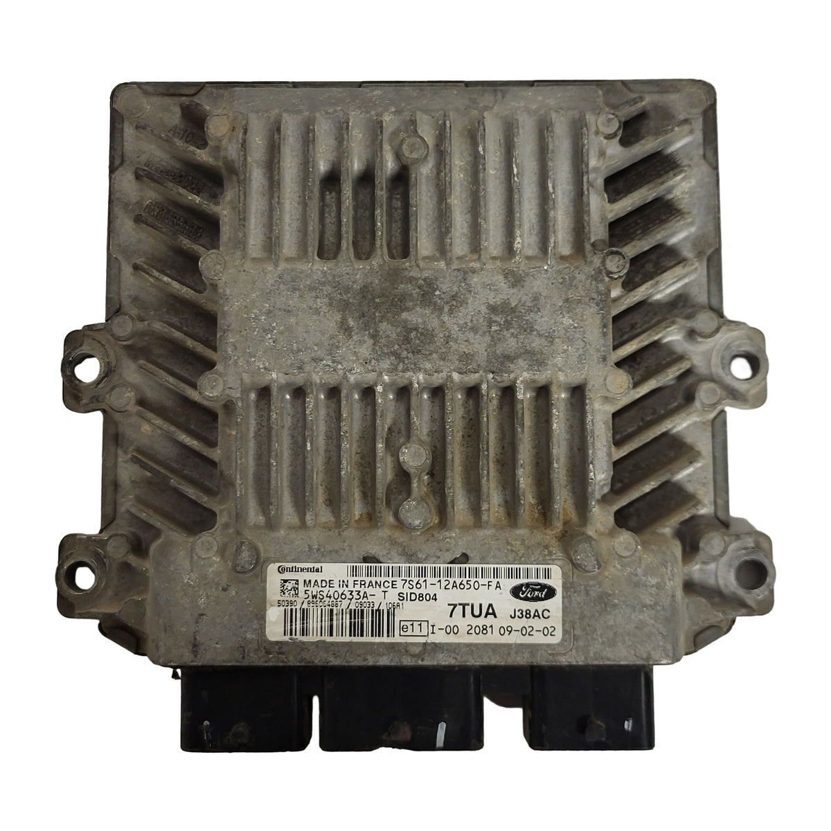 FORD FIESTA 1.4 ECU / 7S61-12A650-FA / 5WS40633A-T / 7TUA / SID804 / CONTINENTAL - D30-19 - 1