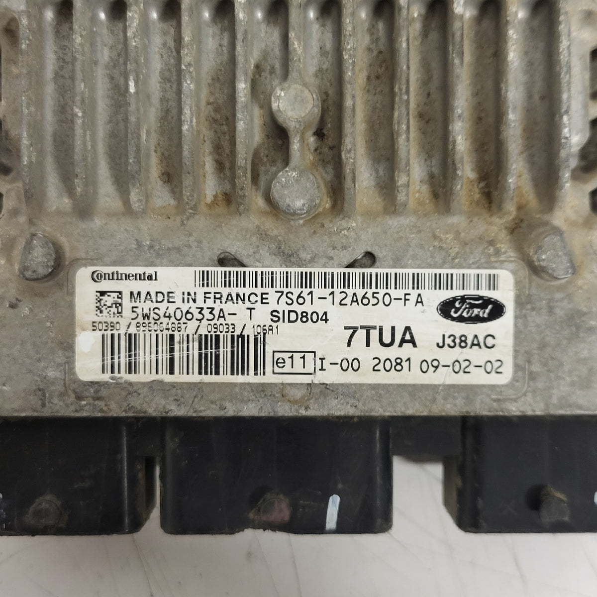 FORD FIESTA 1.4 ECU / 7S61-12A650-FA / 5WS40633A-T / 7TUA / SID804 / CONTINENTAL - D30-19 - 2
