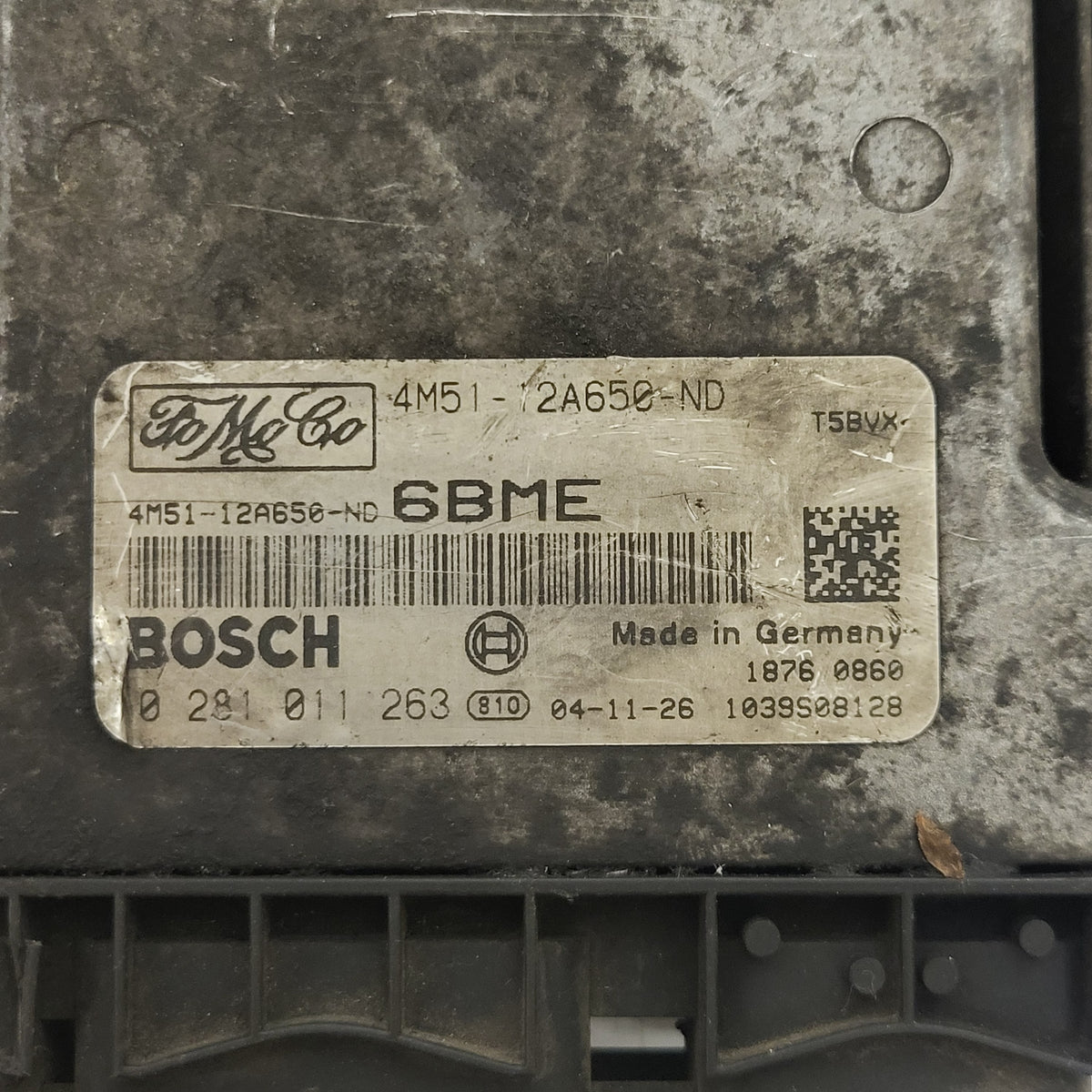FORD ECU / 4M51-12A650-ND / 0281011263 / 6BME / BOSCH - D33-03 - 2