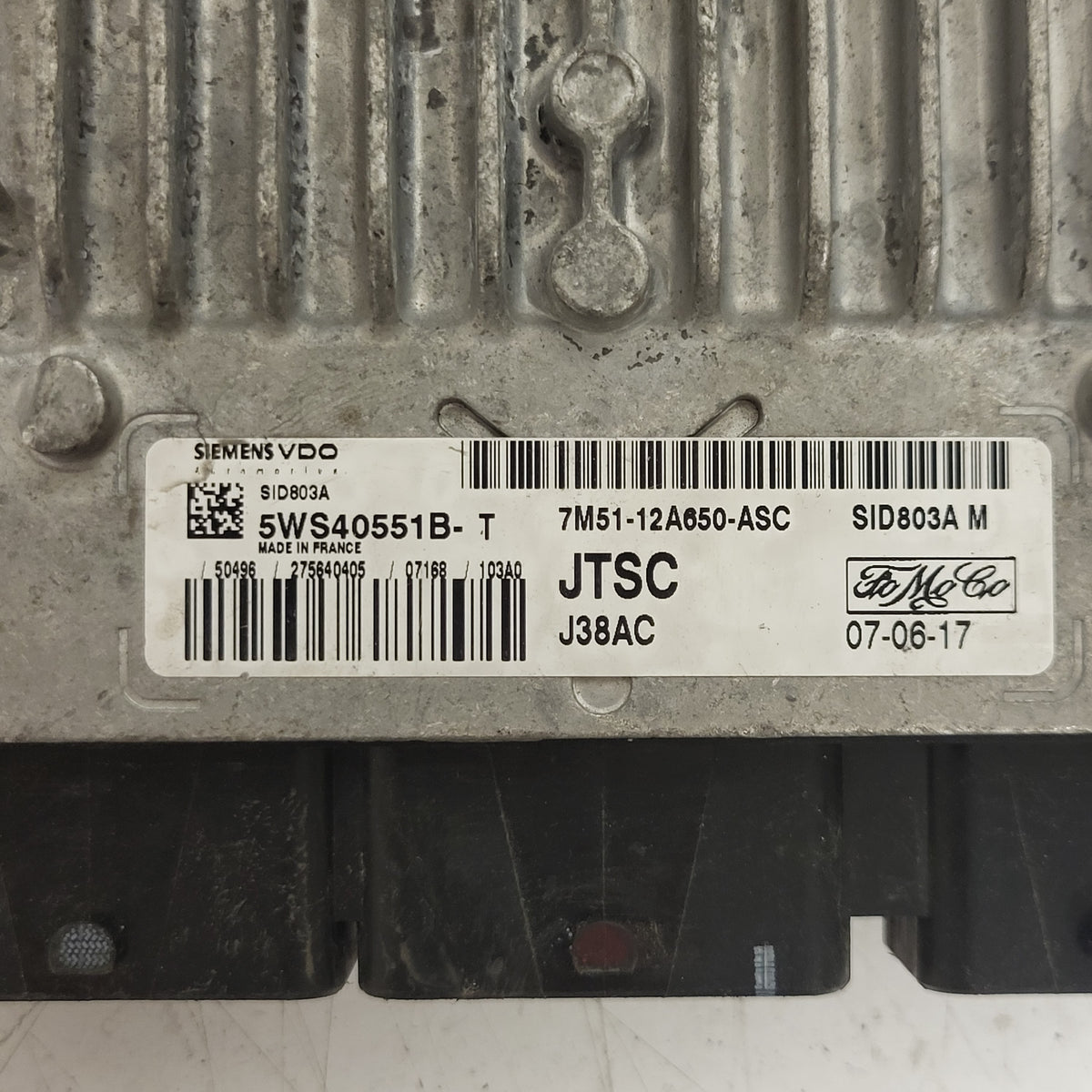 FORD FOCUS 1.8 ECU / 7M51-12A650-ASC / 5WS40551B-T / SID803A / SIEMENS - D33-07 - 2