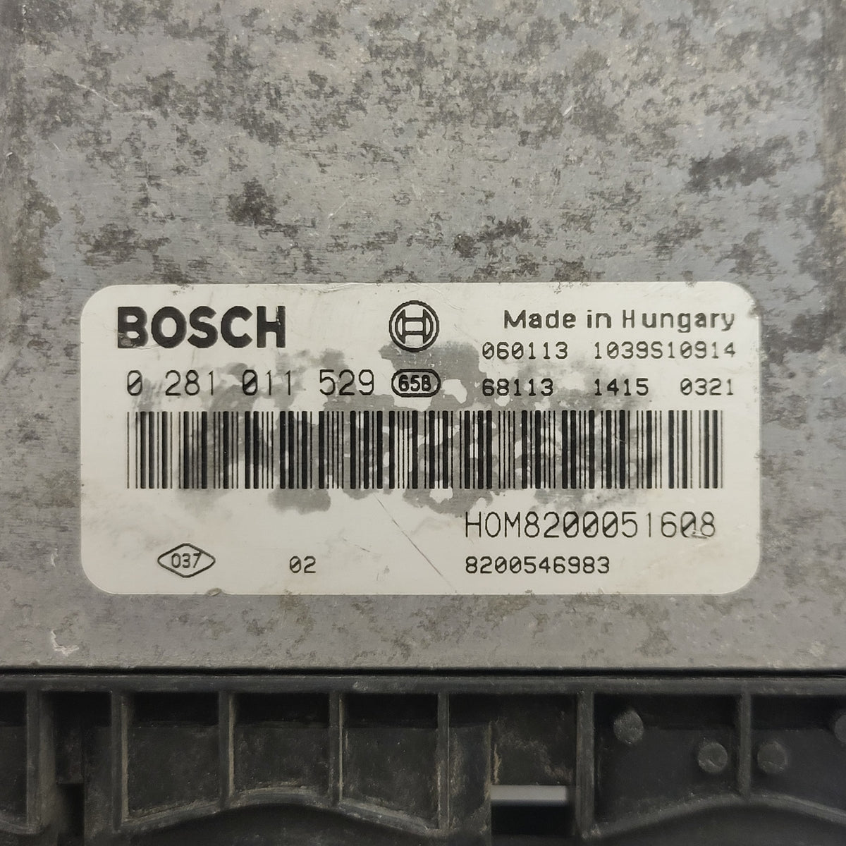 RENAULT OPEL 1.9 DCI CDTI ECU / 0281011529 / HOM8200051608 / 8200546983 / BOSCH - D33-11 - 2