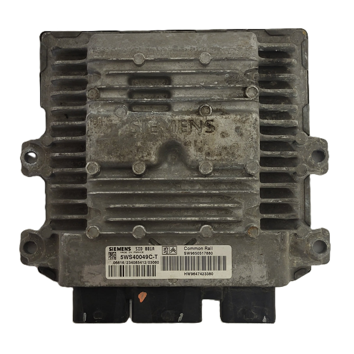 PEUGEOT CITROEN ECU / 5WS40049C-T / SW9650517880 / SID801A / HW9647423380 / SIEMENS - D33-16 - 1