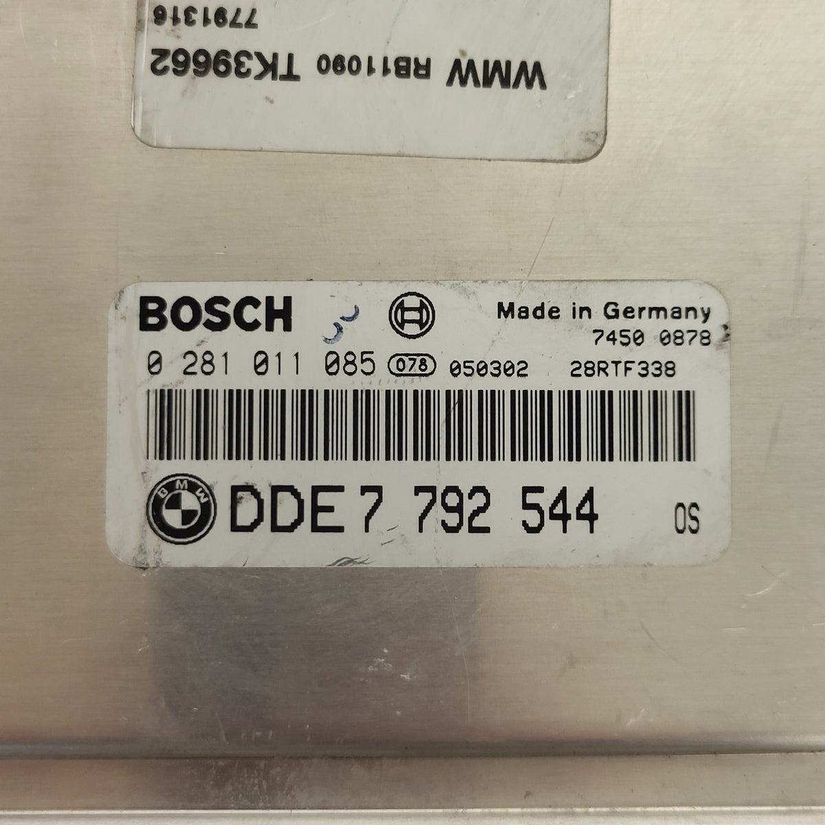MINI ONE ECU / 0281011085 / DDE7792544 / 7792544 / BOSCH - D33-17 - 2