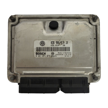 VW POLO ECU / 038906019JK / 0281011075 / EDC15P+ / BOSCH - D34-05 - 1