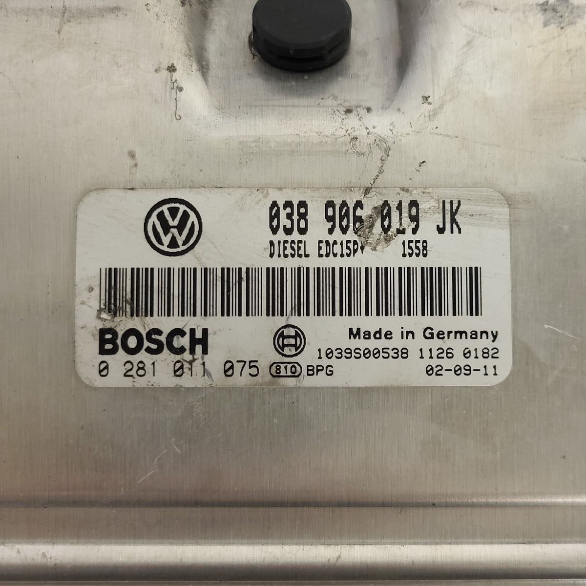 VW POLO ECU / 038906019JK / 0281011075 / EDC15P+ / BOSCH - D34-05 - 2