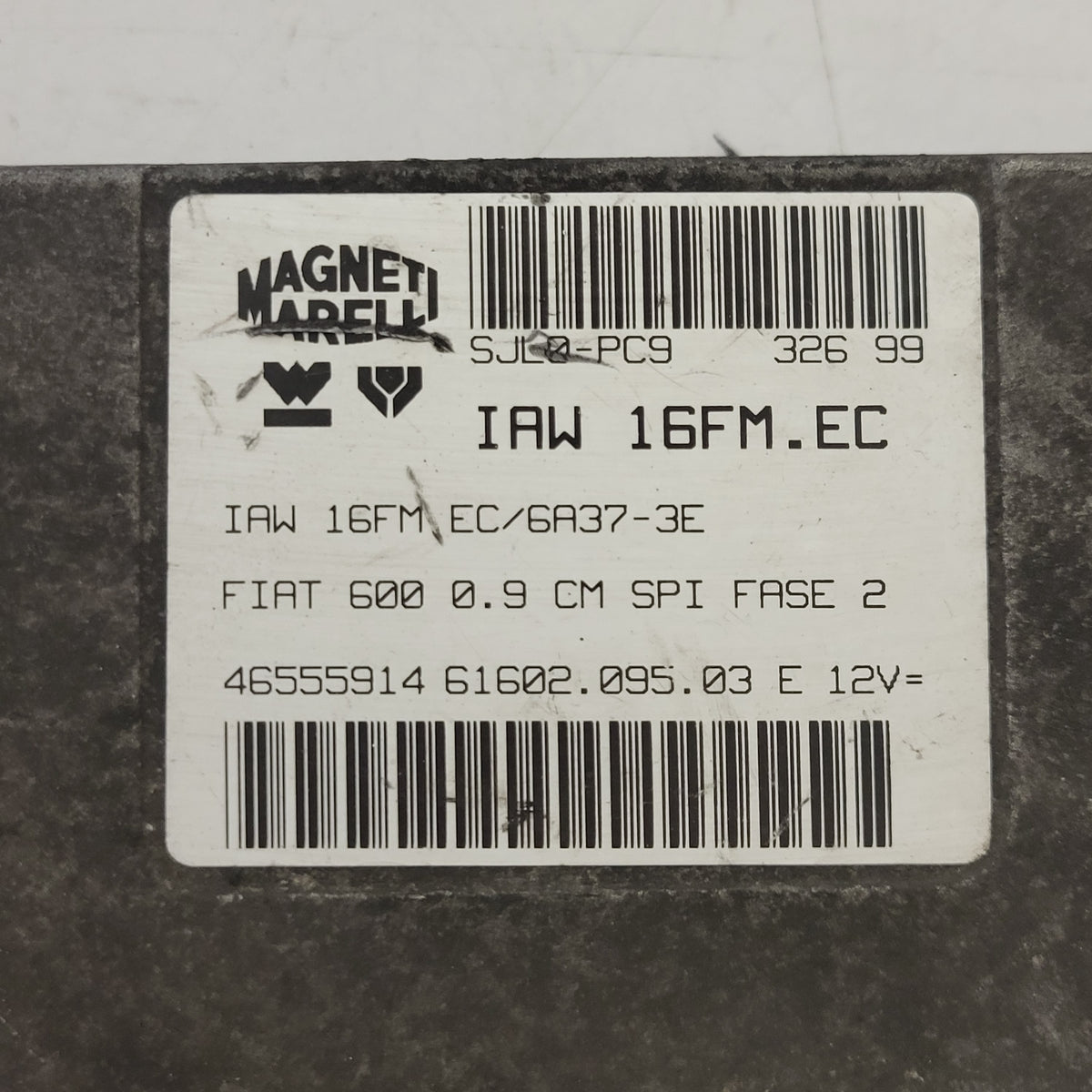 FIAT 600 SEICENTO ECU / IAW 16FM.EC / 46555914 / 61602.095.03 / MAGNETI MARELLI - D34-07 - 2