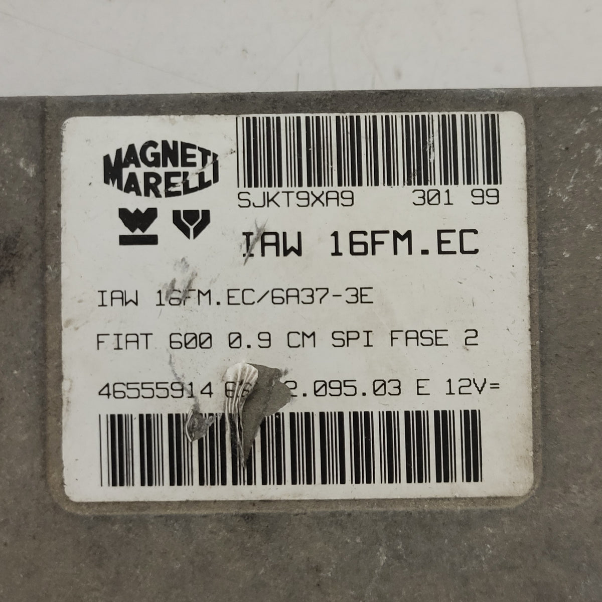 FIAT 600 SEICENTO ECU / IAW 16FM.EC / 46555914 / 61602.095.03 / MAGNETI MARELLI - D34-08 - 2