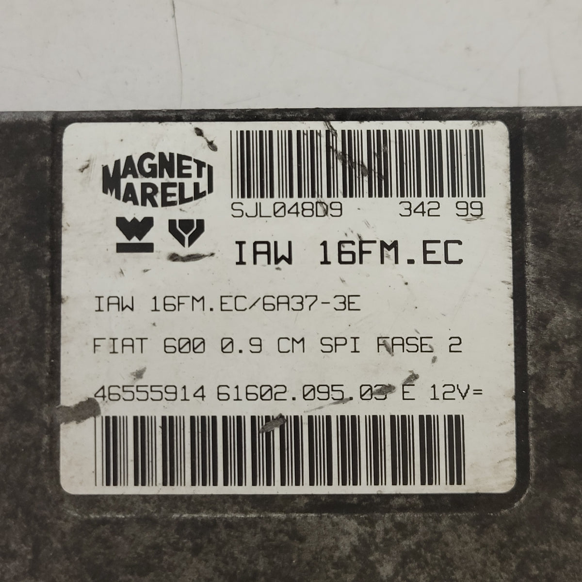 FIAT 600 SEICENTO ECU / IAW 16FM.EC / 46555914 / 61602.095.03 / MAGNETI MARELLI - D34-09 - 2