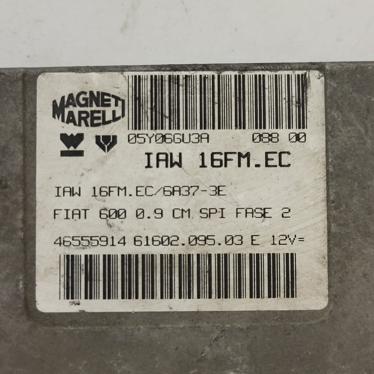 FIAT 600 SEICENTO ECU / IAW 16FM.EC / 46555914 / 61602.095.03 / MAGNETI MARELLI - D34-10 - 2