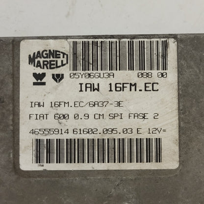 FIAT 600 SEICENTO ECU / IAW 16FM.EC / 46555914 / 61602.095.03 / MAGNETI MARELLI - D34-10 - 2
