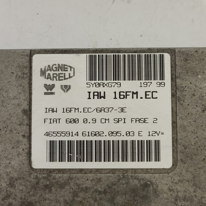 FIAT 600 SEICENTO ECU / IAW 16FM.EC / 46555914 / 61602.095.03 / MAGNETI MARELLI - D34-15 - 2
