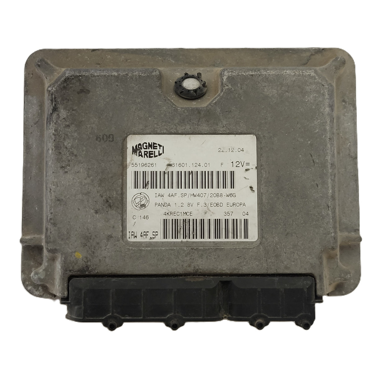 FIAT PANDA 1.2 ECU / 55196261 / IAW 4AF.SP / HW407 / 61601.124.01 / MAGNETI MARELLI - D34-18 - 1