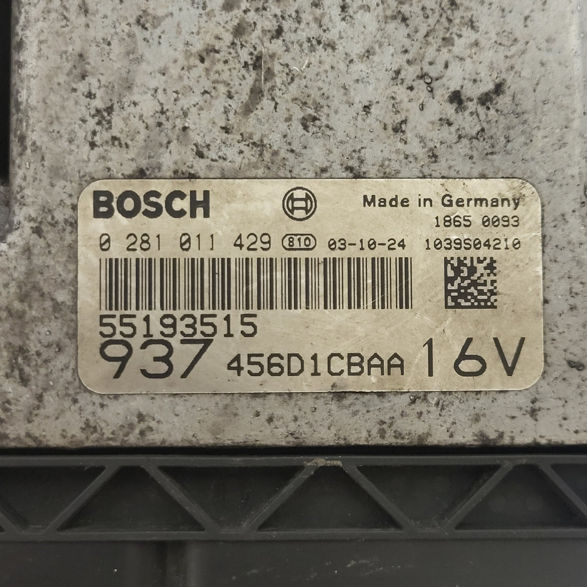 ALFA 147 ECU / 0281011429 / 55193515 / BOSCH - D35-04 - 2