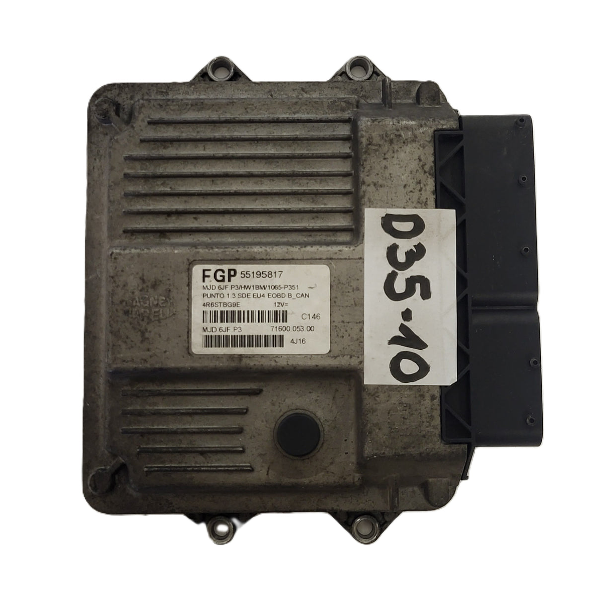 Fiat Punto ECU / MJD 6JF.P3 / 55195817 / HW01B / 71600.004.04 / MAGNETI MARELLI - D35-10 - 1