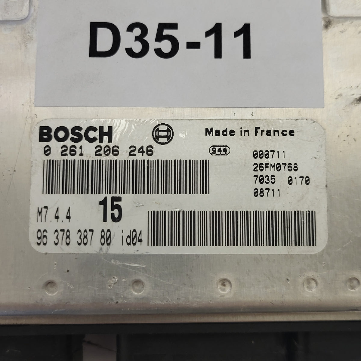 Peugeot Citroen ECU / 0261206246 / M7.4.4 / 9637838780 / BOSCH - D35-11 - 2
