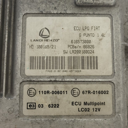 FIAT PUNTO 1.4 LPG ECU / 616573000 / 110R-006011 / LR200100G24 / LANDI RENZO - D35-14 - 2