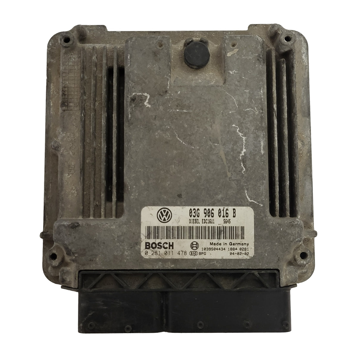 VW GOLF 5 ECU / 03G906016B / 0281011478 / EDC16U1 / BOSCH - D35-23 - 1