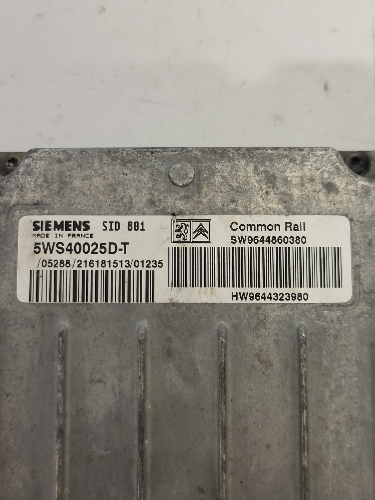 CITROEN BERLINGO ECU / 5WS40025D-T / SID801 / SW9644860380 / HW9644323980 - D36-01 - 2