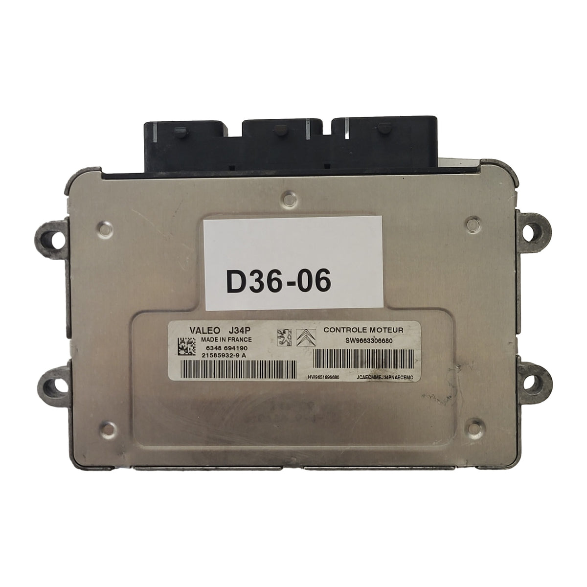 PEUGEOT CITROEN ECU / J34P / 21585932-9A / 21585932-9 / SW9663306680 HW9651696680 - D36-06 - 1