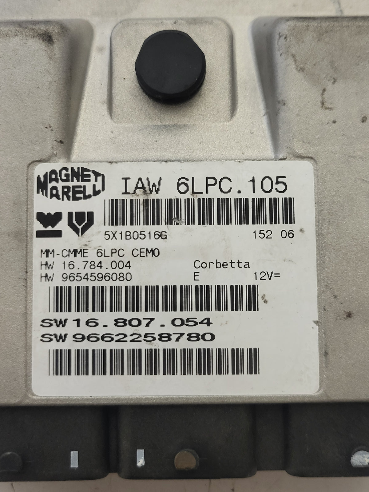 PEUGEOT CITROEN ECU / IAW 6LPC.105 / HW 9654596080 / SW 9662258780 - D36-09 - 2