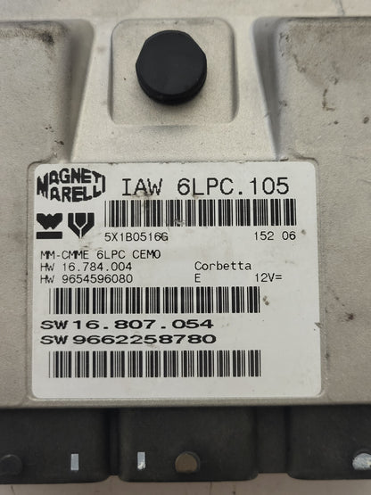 PEUGEOT CITROEN ECU / IAW 6LPC.105 / HW 9654596080 / SW 9662258780 - D36-09 - 2