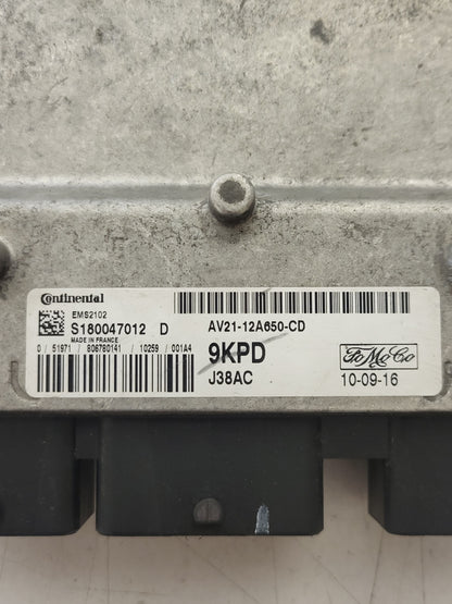 FORD FIESTA ECU / AV21-12A650-CD / S180047012 / S180047012D / EMS2102 - D36-12 - 2