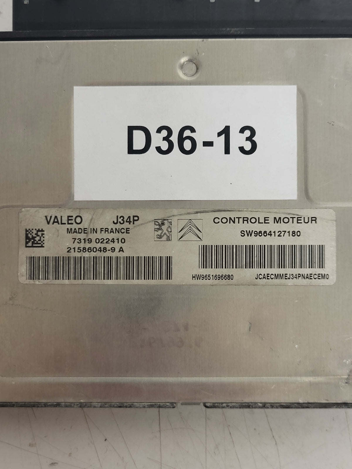 PEUGEOT CITROEN ECU / J34P / 21586048-9 / 21586048-9A SW9664127180 HW9651696680 - D36-13 - 2